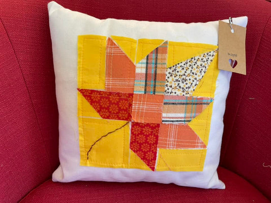 Autumn Leaf Quilted Pillow