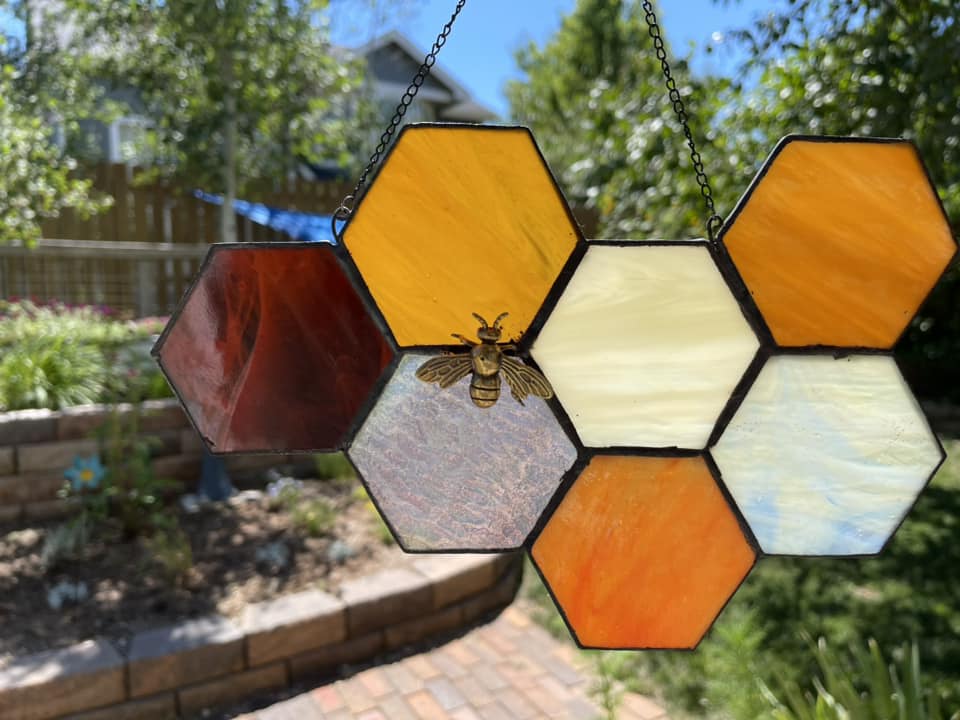 Stained Glass Bumblebee Hive