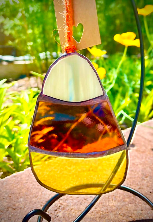 Stained Glass Candy Corn Suncatcher