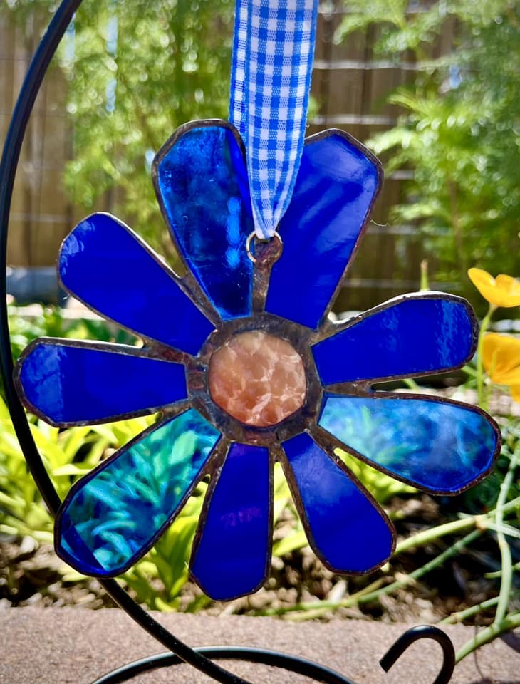 Stained Glass Daisy Suncatcher