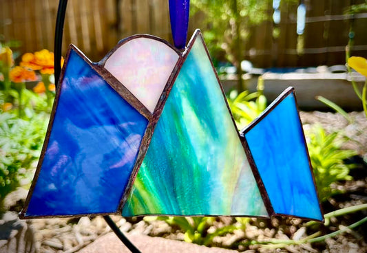 Stained Glass Mountain Suncatcher