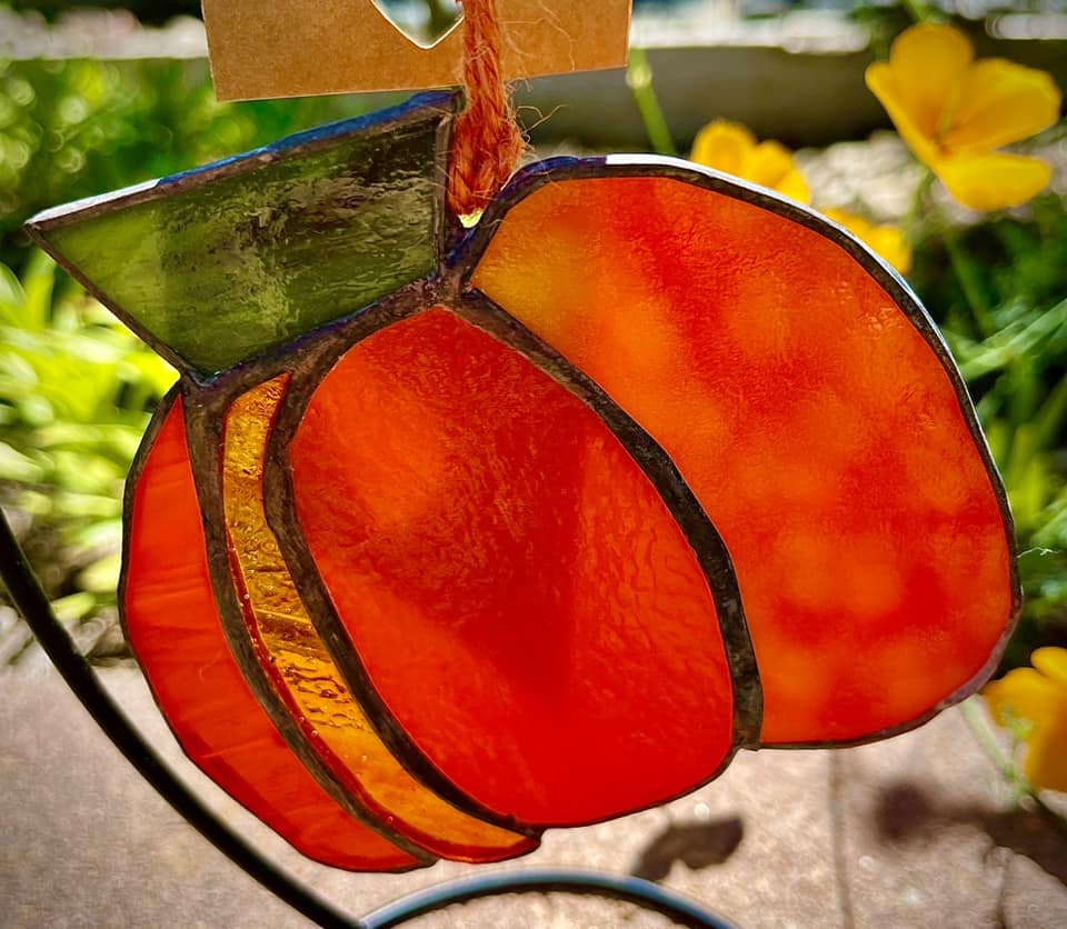 Stained Glass Pumpkin Suncatcher