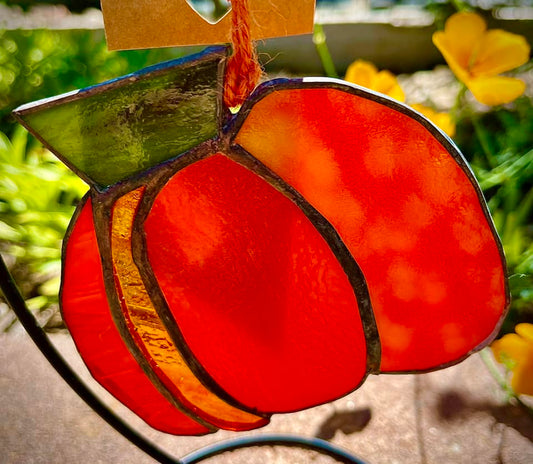 Stained Glass Pumpkin Suncatcher